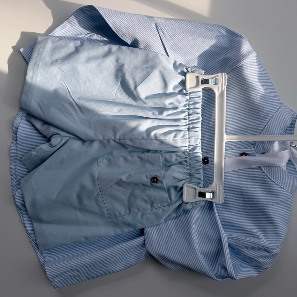 NWT Kids Edgehill Collection Light Blue Striped Button-Down Shirt 5 T - Picture 6 of 8